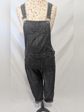 Gap Washed Black Denim Overalls 100% Cotton Size XS